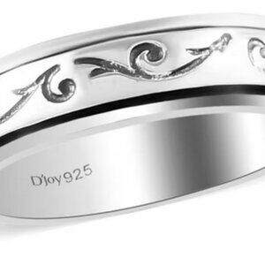 STERLING SILVER Vines Spinner Ring sz 10 925 Sterling Silver